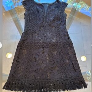Black Lace/crochet Cocktail dress
